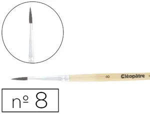 Pinceau cléopâtre nº8 petit gris mélangé bois fsc vernis protecteur — Non classé