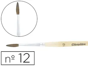 Pinceau cléopâtre nº12 petit gris mélangé bois fsc vernis protecteur — Non classé