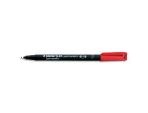 Stylo-feutre staedtler lumocolor permanent pointe fine 0.6mm multi-supports séchage immédiat résistant eau coloris rouge —…