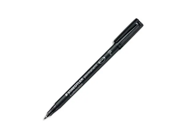 Stylo-feutre staedtler lumocolor permanent pointe fine 0.6mm multi-supports séchage immédiat résistant eau coloris noir —…