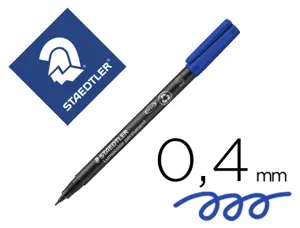 Stylo-feutre staedtler lumocolor permanent pointe extra fine multi-supports séchage immédiat résistant eau coloris bleu —…