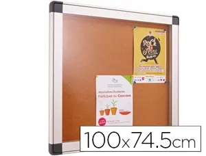 Vitrine d'intérieur planorga aludra norme nf façade en verre trempé fond liège capacité 9 feuilles 101x74cm — Non classé