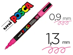 Marqueur posca pc3m base eau pointe conique fine 0,9-1,3mm sans odeurs/alcool/solvant    tous supports coloris rose — Non…