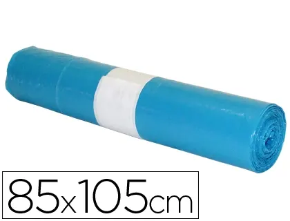 Sac poubelle industriel 85x105cm calibre 110 capacité 100l coloris bleu rouleau 10 unités — Non classé