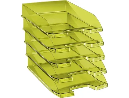 Corbeille à courrier cep first tonic polypropylène antichoc préhension facile 350x255x65mm coloris vert — Non classé