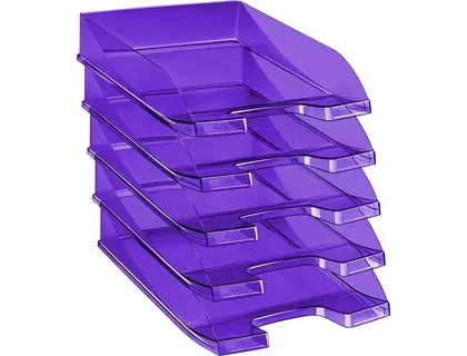 Corbeille à courrier cep first tonic polypropylène antichoc préhension facile 350x255x65mm coloris violet — Non classé