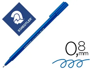Stylo-feutre staedtler triplus broadliner 338 écriture et coloriage pointe moyenne 0.8mm encre dry safe coloris bleu — Non…