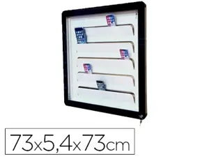 Vitrine planorga idocking structure aluminium vitre incassable 73x73x5,4cm — Non classé
