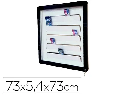Vitrine planorga idocking structure aluminium vitre incassable 73x73x5,4cm — Non classé