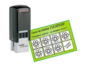 Timbre trodat printy 4921 monture seule 12x12mm 2 lignes maximum coloris noir rouge bleu — Non classé