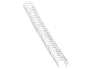 Reliure métallique fellowes relieur pas 3:1 34 boucles a4 5/16 in diamètre 8mm coloris blanc boîte 100 unités — Non classé