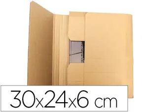 Boite carton q-connect speciale emballage livres catalogues revues dossiers montage facile cannelure 3mm 300x240x60mm — Non…