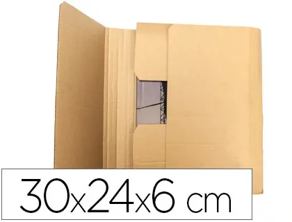 Boite carton q-connect speciale emballage livres catalogues revues dossiers montage facile cannelure 3mm 300x240x60mm — Non…