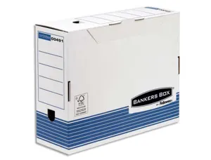Boîte archives fellowes bankers box carton recyclé 25x33cm dos 10cm coloris gris/blanc lot 10 unités — Non classé