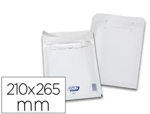Pochette gpv bulles air kraft blanc 75g 210x265mm e boîte 100 unités — Non classé