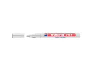 Marqueur peinture edding e751 multi-supports pointe fine couvrante permanente coloris blanc — Non classé
