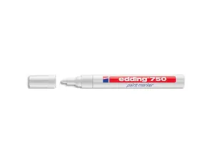 Marqueur peinture edding e750 multi-supports pointe ogive moyenne 2/4mm couvrante permanente coloris blanc — Non classé