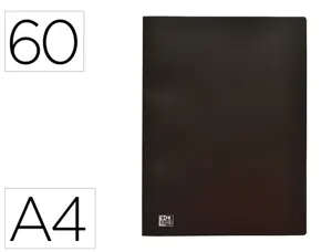 Protege-documents oxford standup a4 couverture polypropylene souple 60 pochettes 120 vues coloris noir (76539) — Non classé