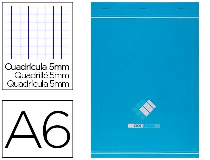 Bloc agrafé conquerant sept a6 10,5x14,8cm couverture pellicullée 100feurilles détachables 60g 5x5mm coloris blanc — Non…