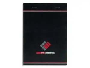 Bloc bureau conquerant sept direction a 5 agrafe couverture carte 230g 14,8x21cm 100 feuilles detachables 70g 5x5mm noir —…