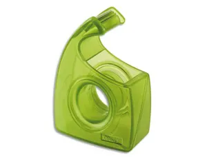 Dévidoir tesa easy cut green 100% recyclé pour ruban adhésif 19mmx33m lame dentelée coloris vert — Non classé