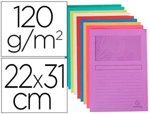 Chemise exacompta forever carte recyclée 120g 22x31cm fenêtre coloris assortis paquet 50 unités — Non classé