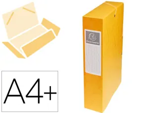 EXACOMPTA Boîte de classement, A4, dos 60 mm, jaune — Chemises & trieurs