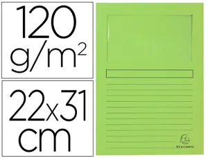 Chemise exacompta forever carte recyclée 120g 22x31cm fenêtre coloris vert pré paquet 25 unités — Non classé