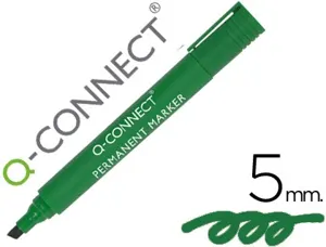 Marqueur q-connect permanent pointe biseautée tracé 5mm résistante corps plastique coloris vert — Non classé