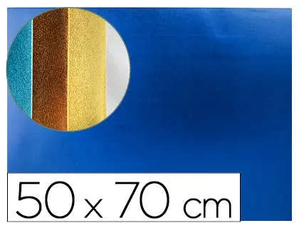 Plaque mousse liderpapel métallisée 50x70cm 60g/m2 épaisseur 2mm unicolore bleu — Non classé