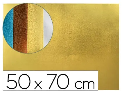 Plaque mousse liderpapel métallisée 50x70cm 60g/m2 épaisseur 2mm unicolore or — Non classé