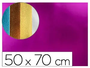 Plaque mousse liderpapel métallisée 50x70cm 60g/m2 épaisseur 2mm unicolore rose — Non classé