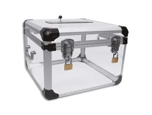 Urne officielle viso avec compteur structure aluminium  couvercle ouverture complete  2 cadenas trappe a levier — Non classé