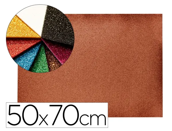 Plaque mousse liderpapel pailletée 50x70cm 60g/m2 épaisseur 2mm unicolore marron — Non classé
