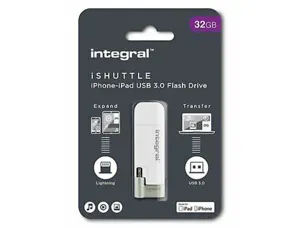 Cle usb integral ishuttle 3.0 32gb double connectique port  lightning ios/port usb pc/mac — Non classé