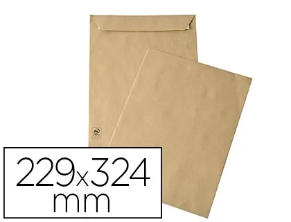 Pochette gpv kraft brun recycle 90g c4 229x324mm      bande de protection fenetre   50x100mm boite 250 unites — Non classé