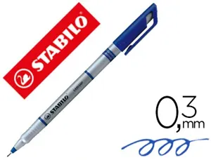 Stylo-feutre stabilo sensor pointe fine gainée métal amortisseur 1200m écriture tracé 0.3mm coloris bleu — Non classé