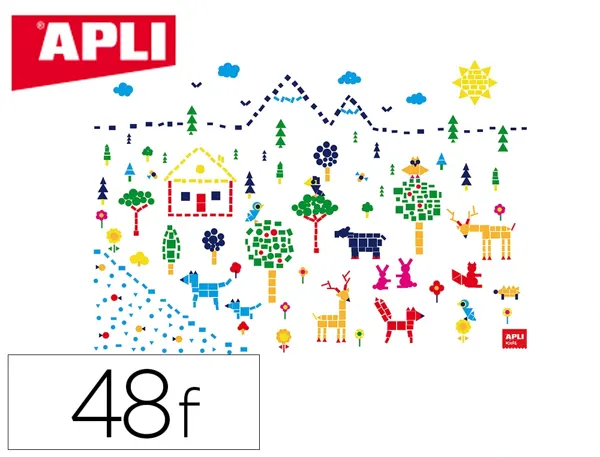 Kit apli de 4 affiches foret dim. 700x1000mm + 48 feuilles de gommettes + 4 modeles      couleur a5 — Non classé