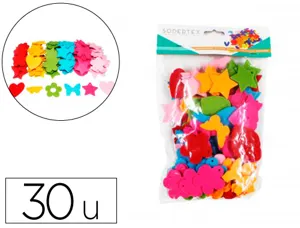 Feutrine sodertex pack fleurs papillons coeurs etoiles 3mm  4 packs 30 pcs — Non classé