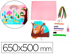 Kit tableau feutrine 3d sodertex mon 1er chef         d'oeuvre foret enchantee      650x500mm — Non classé