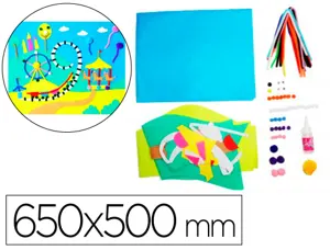 Kit tableau feutrine 3d sodertex mon 1er chef         d'oeuvre joli carrousel       650x500mm — Non classé