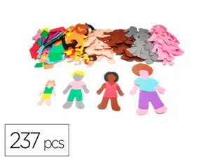 Familles du monde + coiffures et vetements sodertex mousse  eva 2mm kit 237 pcs — Non classé