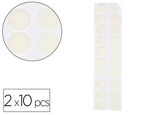 Pastilles scratchs sodertex adhésives diamètre 20mm pochette de 2 x 10 pièces males femelles — Non classé