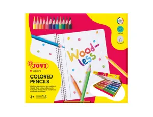 Crayon couleur jovi woodless triangulaire mine resistante  haut pouvoir couvrant inodore couleurs vives pack 288 unités —…