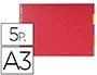 EXACOMPTA Intercalaires en carton, uni A3 paysage, 5 touches — Classement & archivage — vue 2