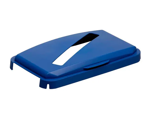 Couvercle durable durabin tri papier carton charniere laterale fente diagonale se fixe aux conteneurs durabin 60 bleu — Non…