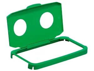 Couvercle durable durabin special verre charniere laterale 2 ouvertures circulaires pour conteneurs durabin 60 vert — Non…