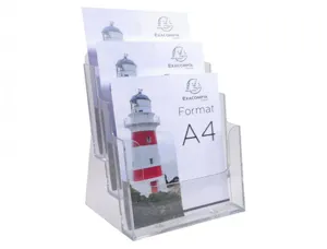 Porte-brochure  a4 vert. 3c porte-brochures 3 cases - exacompta - format a4 — Non classé