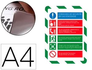 Porte-affiche a4 magn. sauvet. — Non classé