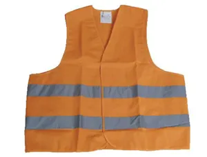 Gilet de securite viso 2 bandes reflechissantes coloris orange